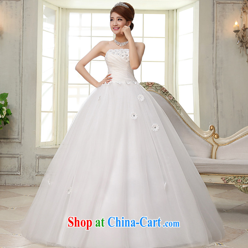 A good service is 2015 new bride wedding dress wiped his chest stylish sweet Princess with wedding dresses white 2XL, good service, and, shopping on the Internet