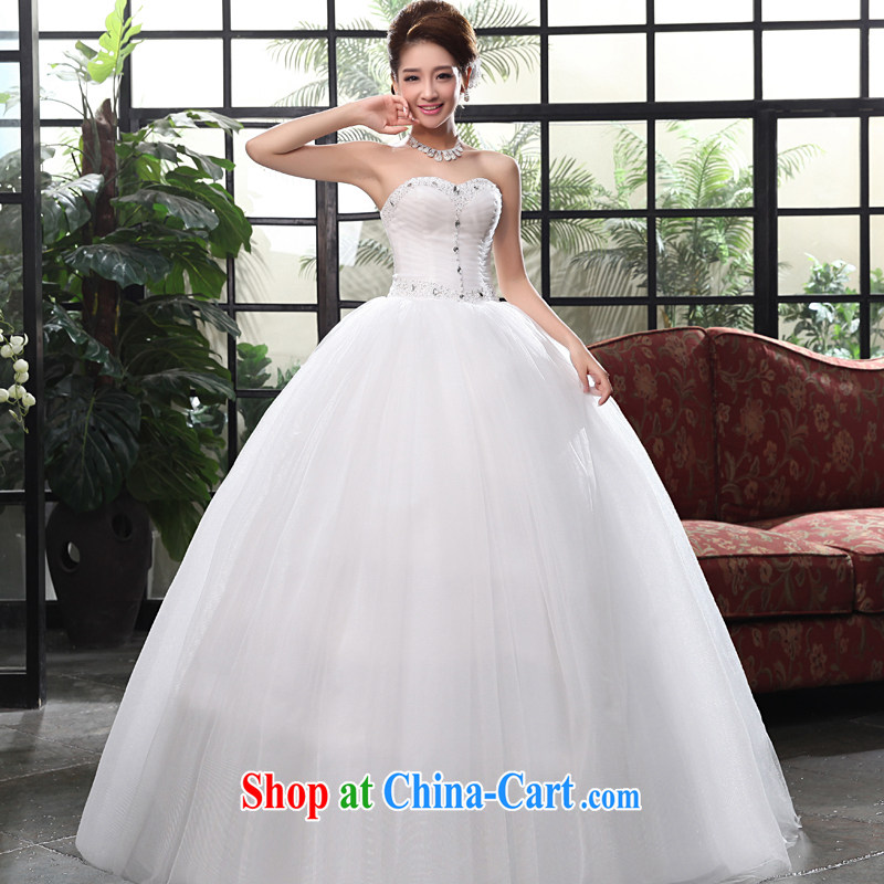 A good service is 2015 new summer marriages Mary Magdalene wedding chest Princess shaggy dress tie wedding dresses white 2XL