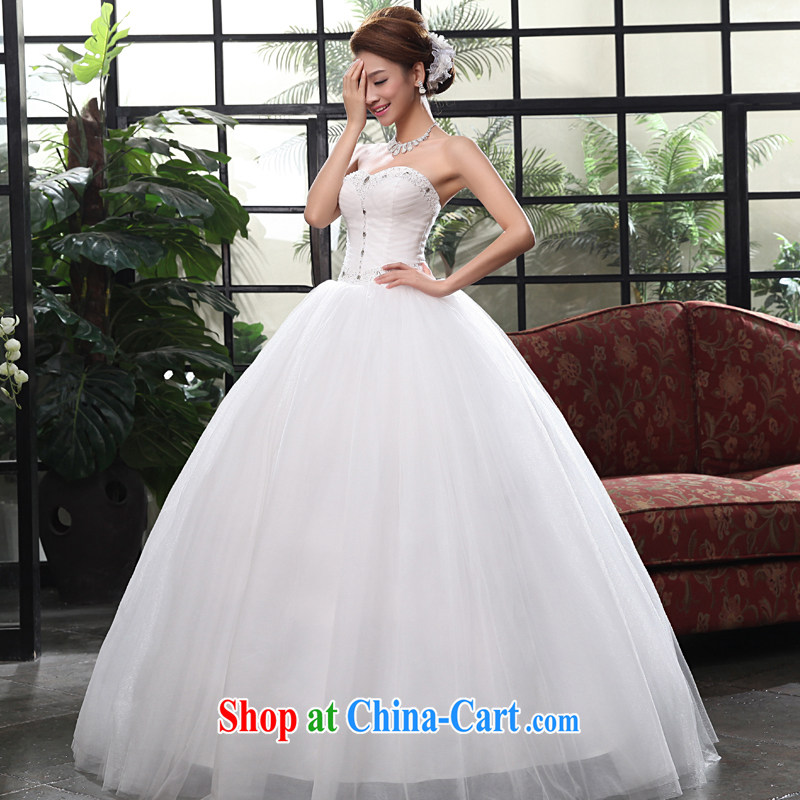 A good service is 2015 new summer marriages Mary Magdalene wedding chest Princess shaggy dress strap wedding dresses white 2XL, a service is good, and shopping on the Internet