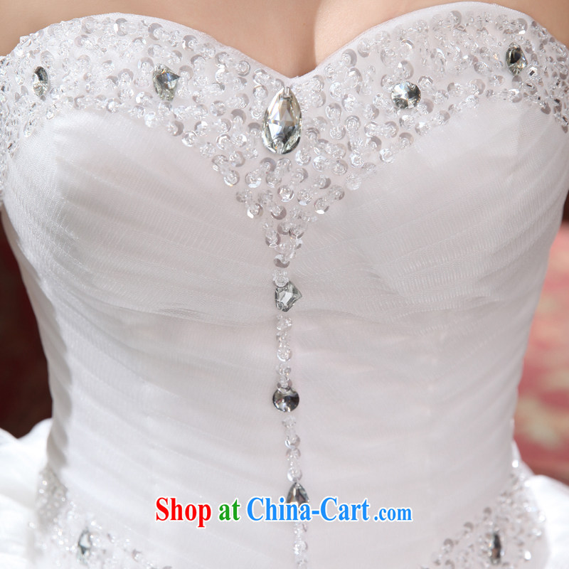A good service is 2015 new summer marriages Mary Magdalene wedding chest Princess shaggy dress strap wedding dresses white 2XL, a service is good, and shopping on the Internet