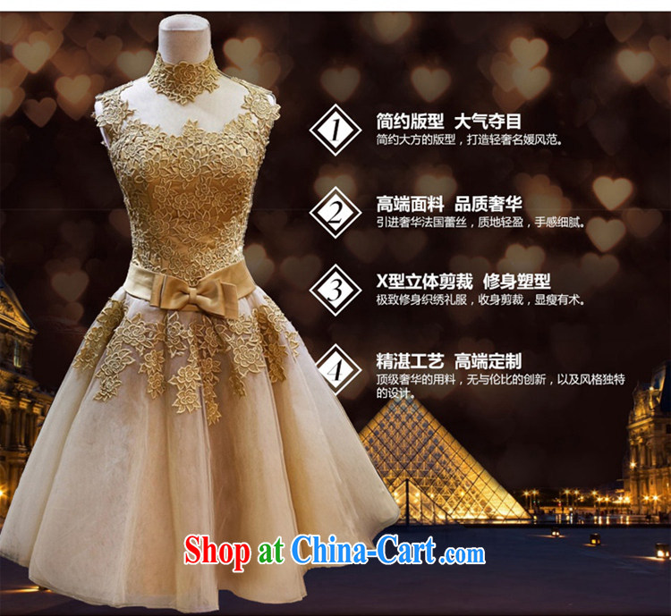 Time his Korean-style evening dress bridal toast clothing Bridal Fashion a Field shoulder gold short dress dress gold XXL pictures, price, brand platters! Elections are good character, the national distribution, so why buy now enjoy more preferential! Health