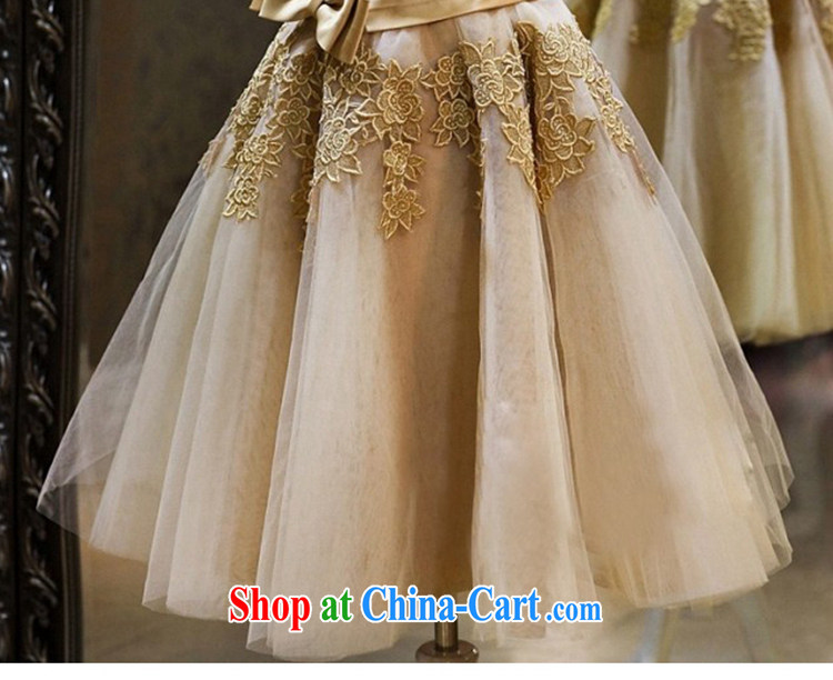 Time his Korean-style evening dress bridal toast clothing Bridal Fashion a Field shoulder gold short dress dress gold XXL pictures, price, brand platters! Elections are good character, the national distribution, so why buy now enjoy more preferential! Health