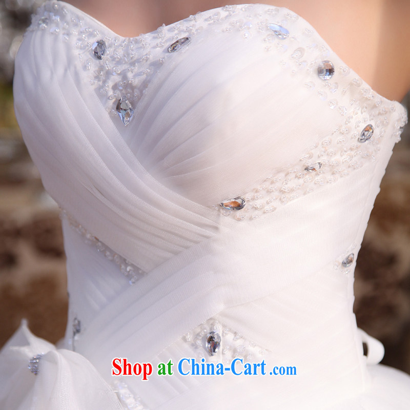 Dream of the day wedding dresses 2015 new spring Korean Princess The bowtie erase chest wedding dress 6231 white XXXL, Dream of the day, shopping on the Internet