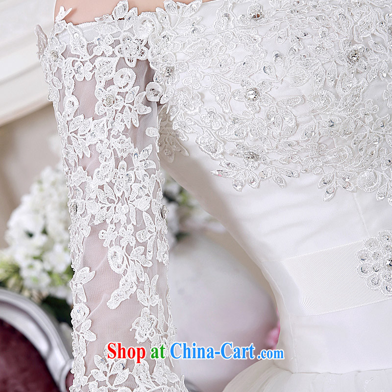 Time his bride's wedding dresses new 2015 summer with straps V for a field in shoulder cuff lace, Japan, and South Korea wedding white XXL, time, and shopping on the Internet