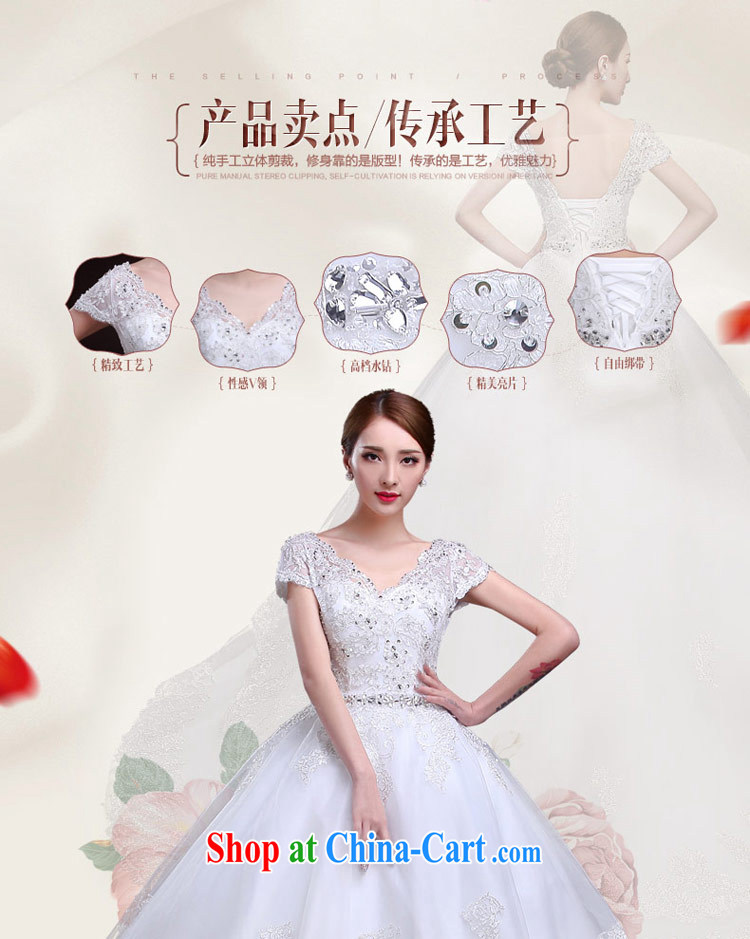 The Code love life 2015 wedding-tail field shoulder V collar lace romantic tied with spring and summer, Korean made wedding dress girls white XXL pictures, price, brand platters! Elections are good character, the national distribution, so why buy now enjoy more preferential! Health