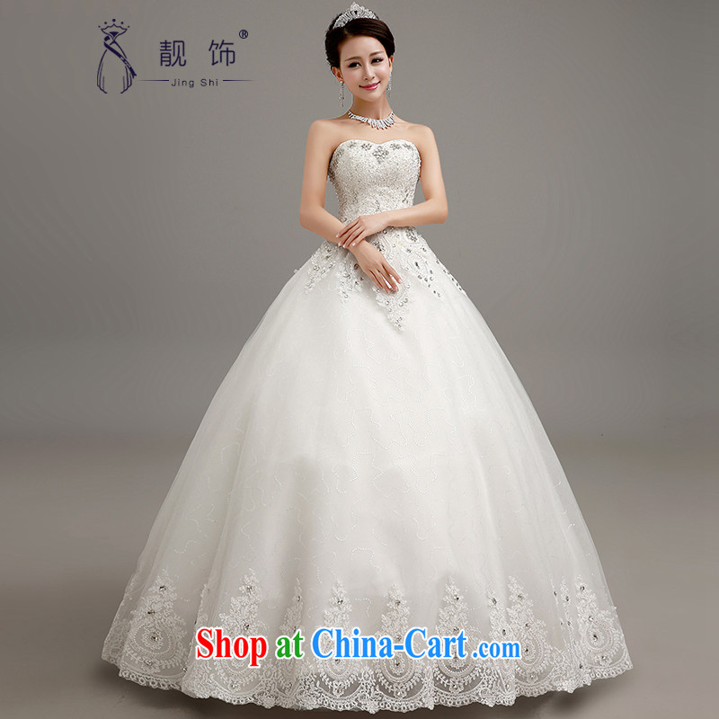 Beautiful ornaments 2015 new wedding Luxury Water drilling erase chest wedding bridal marriage Princess shaggy white dress with, make contact Customer Service