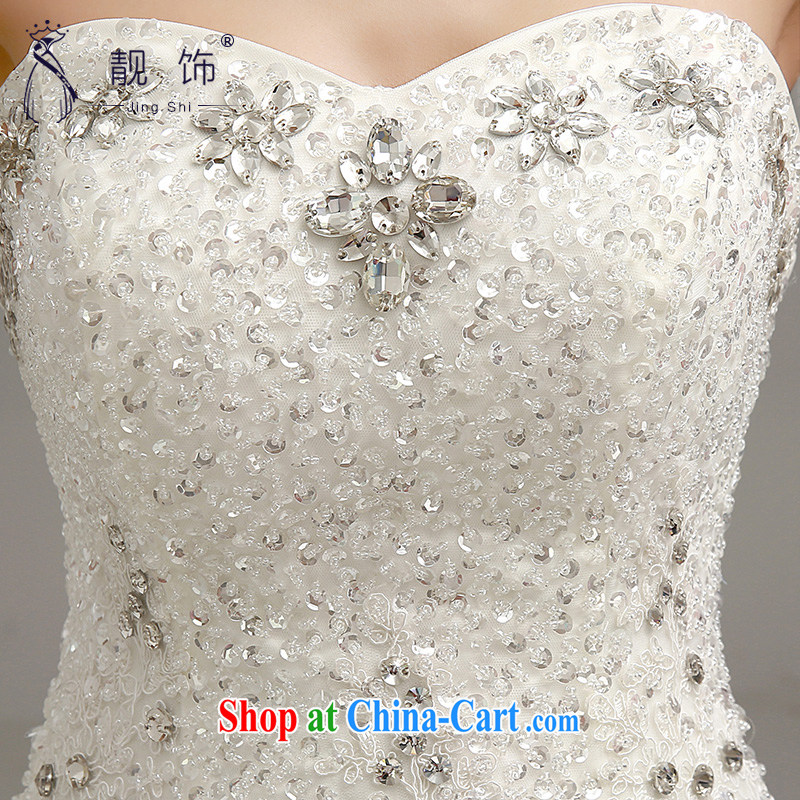 Beautiful ornaments 2015 new wedding Luxury Water drilling erase chest wedding bridal marriage Princess shaggy white dress with a paragraph to contact customer service, beautiful ornaments JinGSHi), online shopping