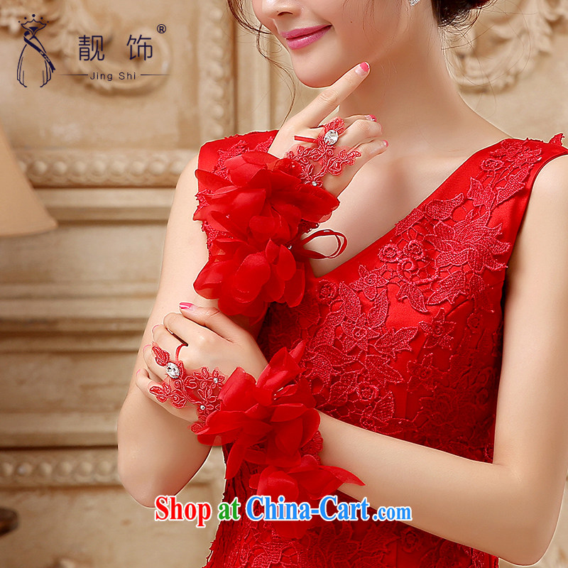 Beautiful ornaments 2015 new bride short red gloves wedding dresses accessories accessories red gloves 105, beautiful ornaments JinGSHi), shopping on the Internet