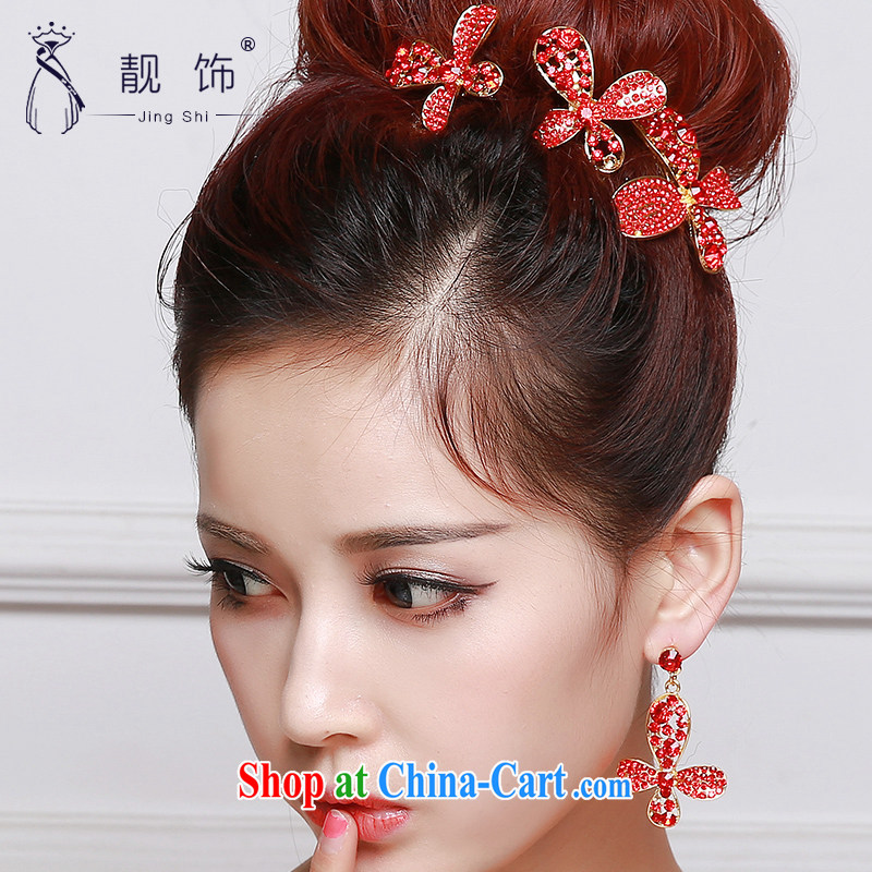 Beautiful ornaments 2015 new bridal red head-dress red crown and ornaments wedding dresses accessories accessories Red Kit 043, beautiful ornaments JinGSHi), shopping on the Internet