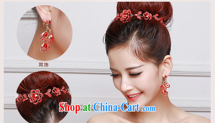 Beautiful ornaments 2015 new bridal red head-dress Deluxe Water drilling flowers Crown necklace earrings wedding jewelry red flowers and ornaments 041 pictures, price, brand platters! Elections are good character, the national distribution, so why buy now enjoy more preferential! Health