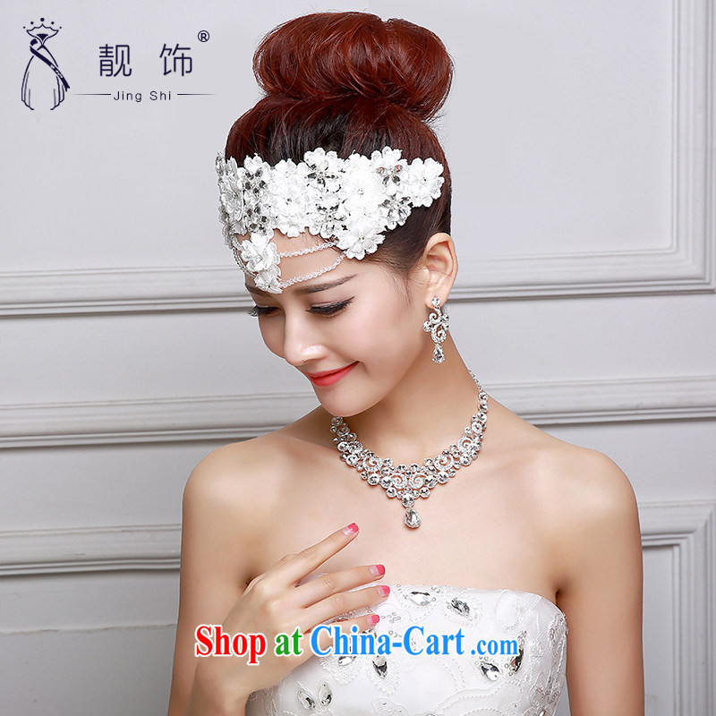 Beautiful ornaments 2015 new head-dress bridal jewelry Crown Deluxe lace water drill white head-dress wedding accessories White only for 060 ornaments, beautiful ornaments JinGSHi), online shopping