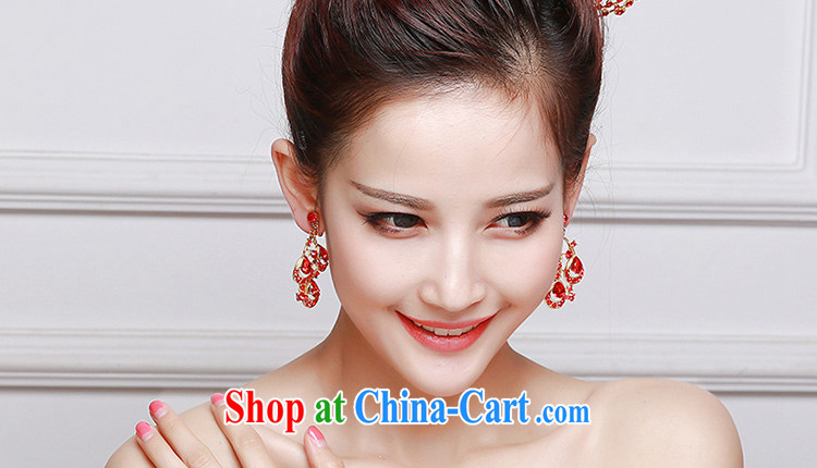Beautiful ornaments 2015 new bridal red head-dress bow-tie Crown earrings dress dresses accessories accessories Red classic furnishings 048 pictures, price, brand platters! Elections are good character, the national distribution, so why buy now enjoy more preferential! Health