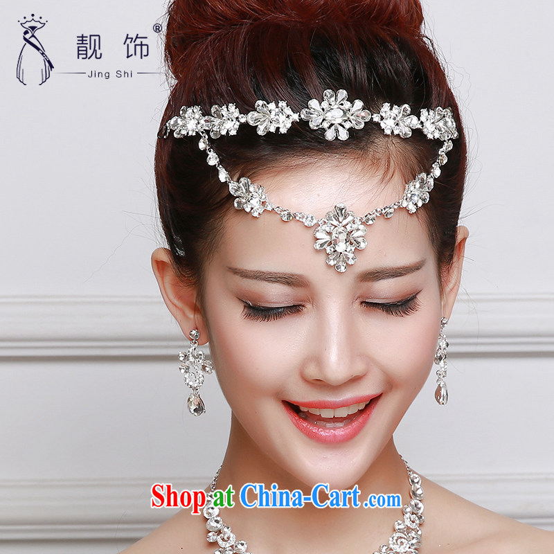 Beautiful ornaments 2015 new bride and bride's Headdress chain Crown necklace earrings 3-Piece wedding accessories bridal Crown suite 068, beautiful ornaments JinGSHi), shopping on the Internet