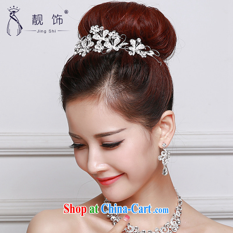 Beautiful ornaments 2015 new bridal Crown necklace earrings Kit Deluxe Water drilling wedding accessories wedding accessories white Crowne Plaza suite 067, beautiful ornaments JinGSHi), and shopping on the Internet