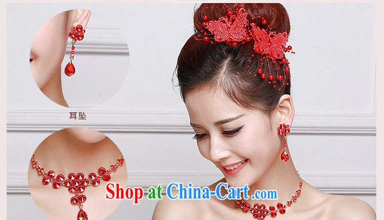 Beautiful ornaments 2015 new bridal red head-dress red butterfly knot trim Crown necklace earrings 3-piece red bow-tie kit 035 pictures, price, brand platters! Elections are good character, the national distribution, so why buy now enjoy more preferential! Health