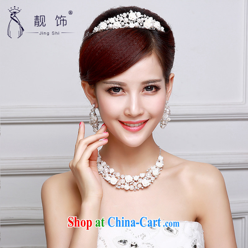 Beautiful ornaments 2015 new bridal jewelry diamond jewelry bridal wedding supplies Crown necklace earrings 3-Piece Crown suite 001, beautiful ornaments JinGSHi), and on-line shopping