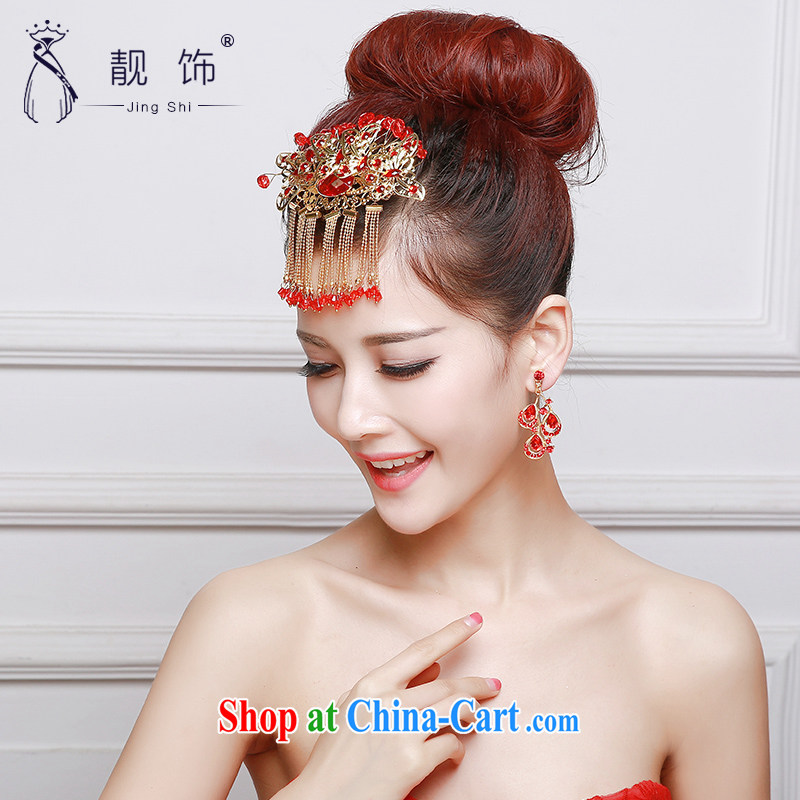 Beautiful ornaments 2015 new bride's red head-dress show reel service and classic bridal headdress shadow building supplies Red classic bridal Head Only head-045, beautiful ornaments JinGSHi), and, on-line shopping
