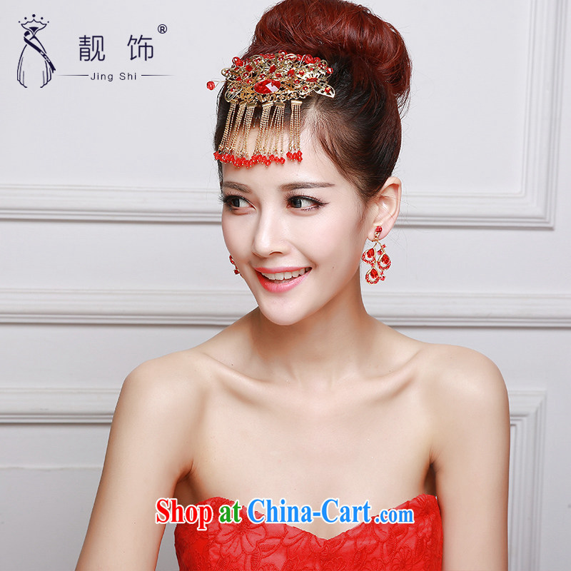 Beautiful ornaments 2015 new bride's red head-dress show reel service and classic bridal headdress shadow building supplies Red classic bridal Head Only head-045, beautiful ornaments JinGSHi), and, on-line shopping