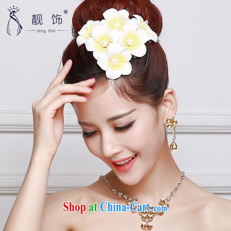 Beautiful ornaments 2015 new bridal headdress gold crown and ornaments necklace earrings set wedding accessories accessories bridal and floral jewelry set 070, beautiful ornaments JinGSHi), and shopping on the Internet