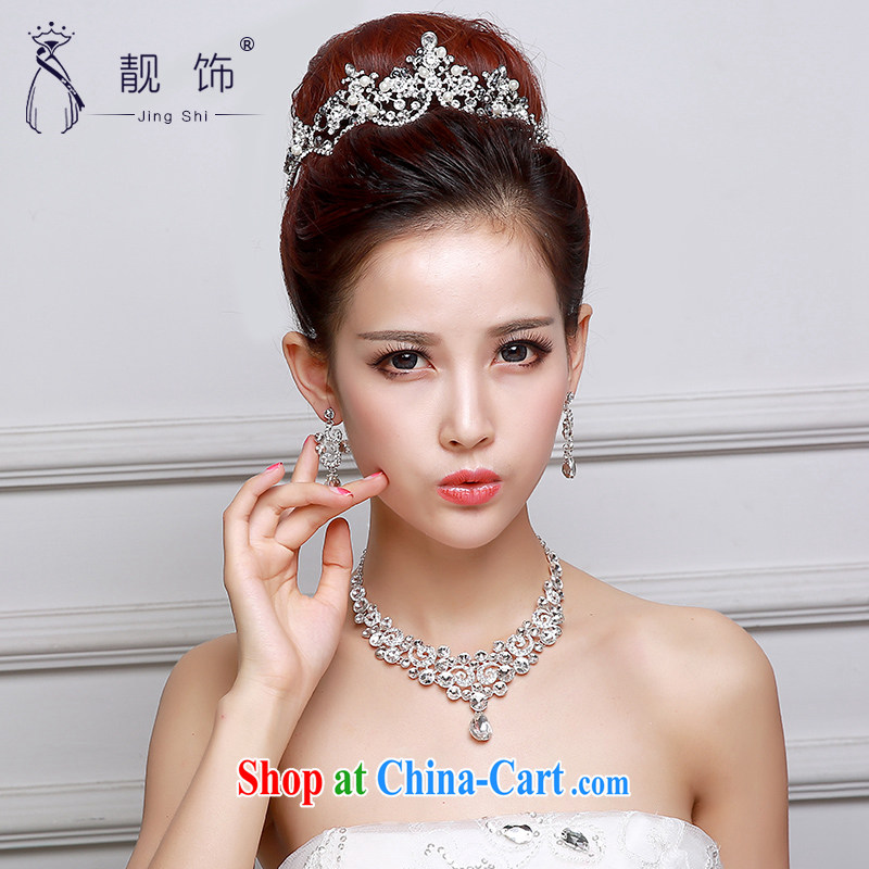 Beautiful ornaments 2015 new bridal headdress high alloy oversized bridal Princess Crown necklace earrings 3-Piece wedding accessories accessories Crown 022, beautiful ornaments JinGSHi), online shopping