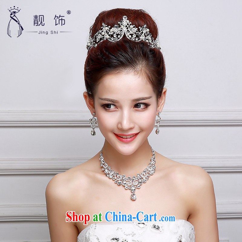 Beautiful ornaments 2015 new bridal headdress high alloy oversized bridal Princess Crown necklace earrings 3-Piece wedding accessories accessories Crown 022, beautiful ornaments JinGSHi), online shopping