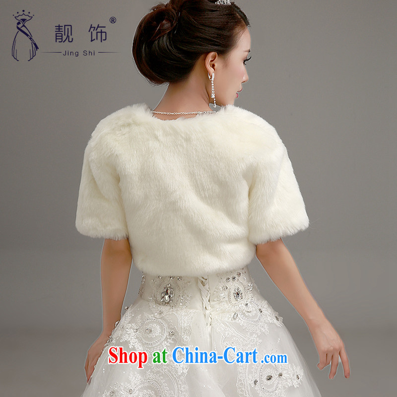 Beautiful decorated Wedding shawl 2015 new long-sleeved thick large shawls winter wedding long white cape white 14,028, beautiful ornaments JinGSHi), online shopping