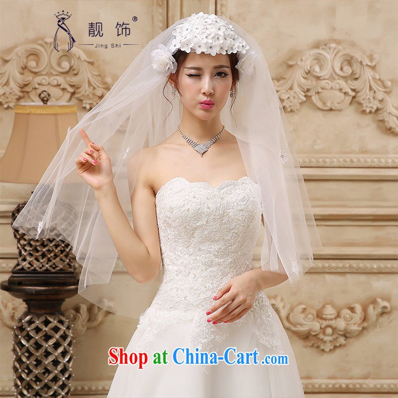 Beautiful ornaments 2015 new hat flowers double bride and legal marriage wedding accessories accessories white 030