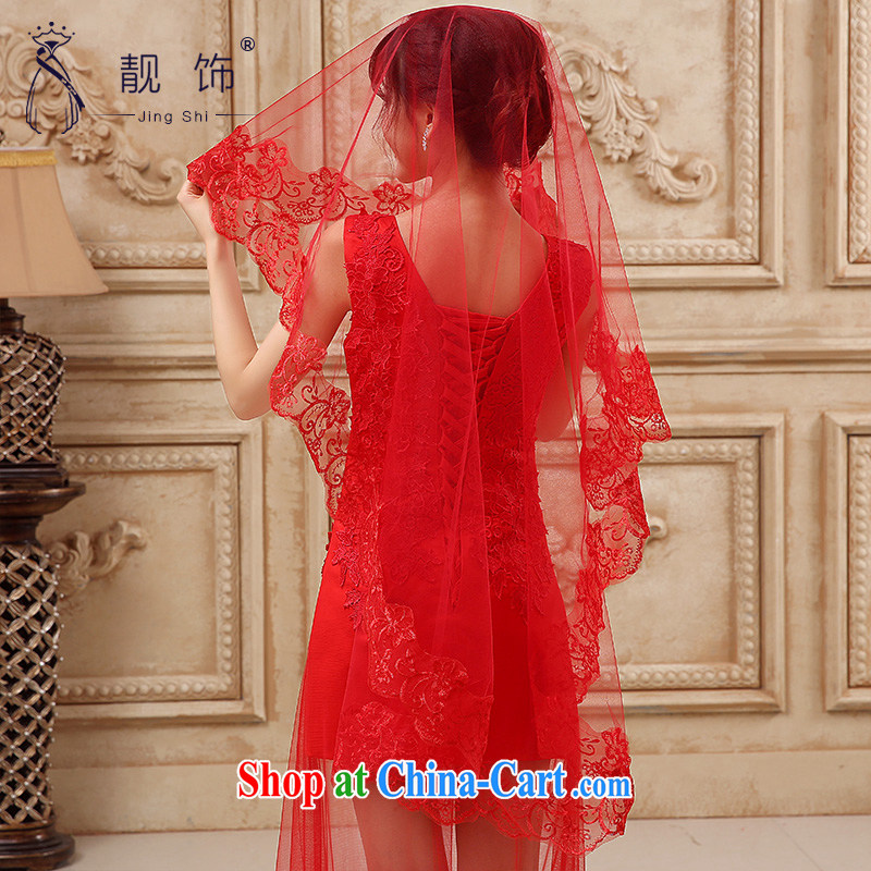 Beautiful ornaments 2015 New Red lace lace bridal wedding dresses and wedding dresses accessories accessories red-lace and yarn 096, beautiful ornaments JinGSHi), online shopping