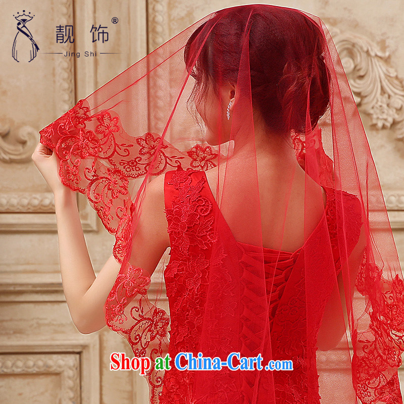 Beautiful ornaments 2015 New Red lace lace bridal wedding dresses and wedding dresses accessories accessories red-lace and yarn 096, beautiful ornaments JinGSHi), online shopping
