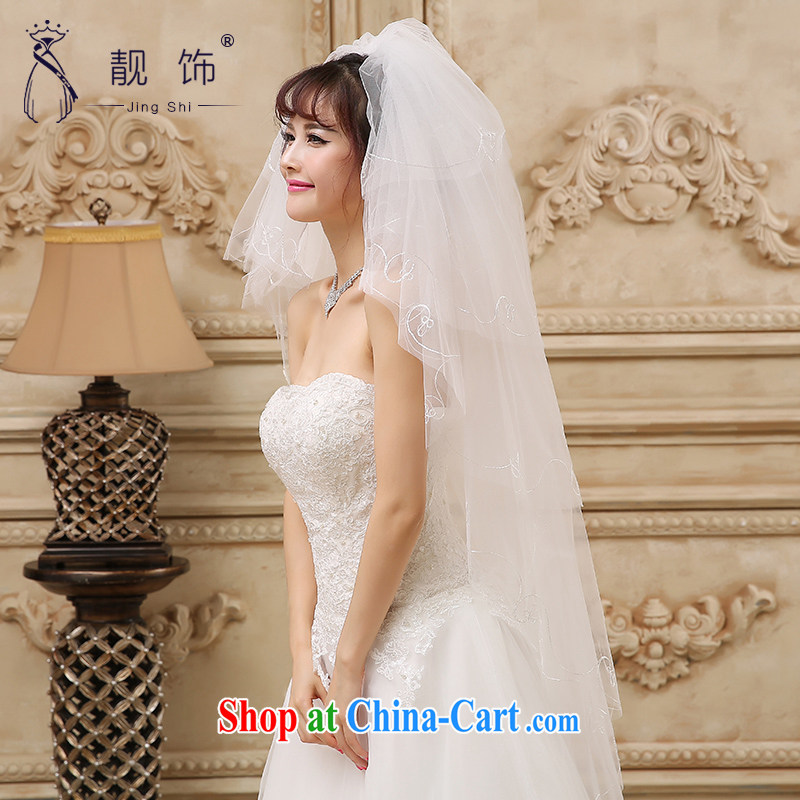 Beautiful ornaments 2015 new white Deluxe Water drilling lace multi-layer and drag to marriages long and legal wedding accessories accessories long white, and legal 032, beautiful ornaments JinGSHi), online shopping