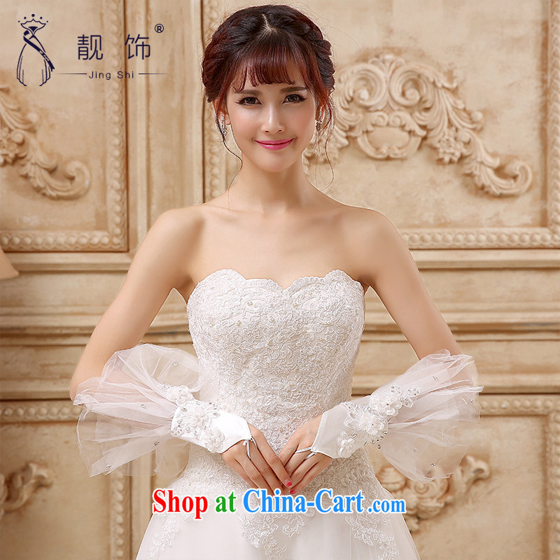 Beautiful ornaments 2015 new, luxurious white lace manually staple pearl river water drilling bridal short gloves white gloves 102, beautiful ornaments JinGSHi), shopping on the Internet
