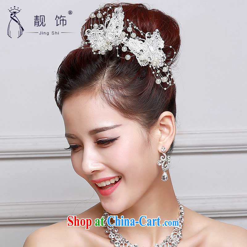 Beautiful ornaments 2015 new bridal red headdress Korean bridal headdress red clip bow-tie, jewelry White single price, beautiful ornaments JinGSHi), shopping on the Internet