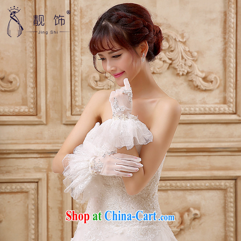Beautiful ornaments 2015 new Short, standard Web yarn water drilling diamond jewelry bridal gloves wedding supplies white 5 refers to 101 gloves, beautiful ornaments JinGSHi), online shopping