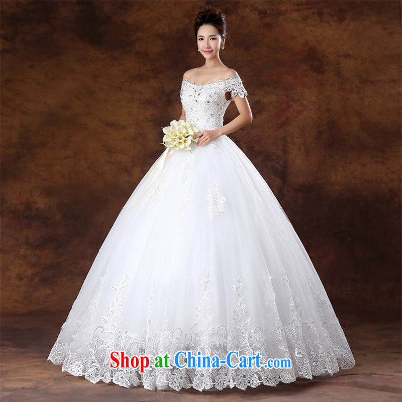 7 color 7 tone Korean version 2015 new stylish with graphics thin the bride cuff a shoulder wedding dresses H 067 white tailored final, 7 color 7 tone, shopping on the Internet