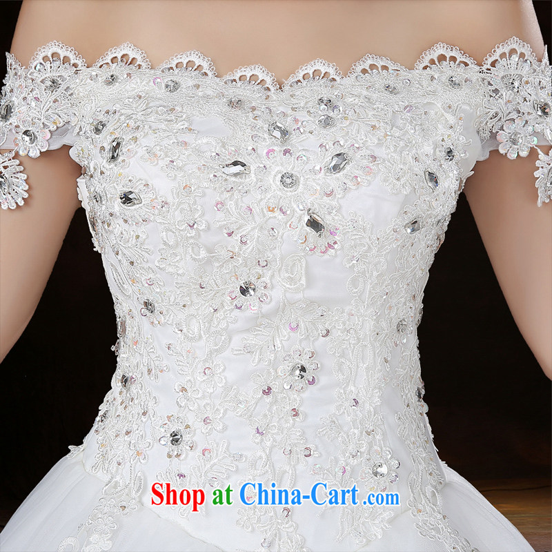 7 color 7 tone Korean version 2015 new stylish with graphics thin the bride cuff a shoulder wedding dresses H 067 white tailored final, 7 color 7 tone, shopping on the Internet