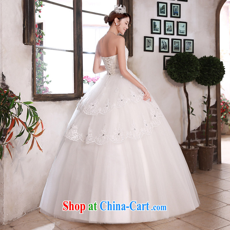 Honey, bride pregnant women wedding dresses 2015 new Korean high-waist high, thick mm marriages with lace wedding white XXL, honey, bride, shopping on the Internet
