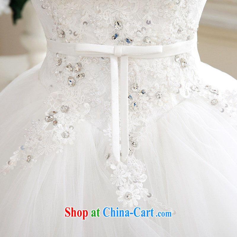 Time Syria, Japan, and South Korea wedding dress summer 2015 new wipe chest parquet drill embroidery lace stylish wedding dresses bridal wedding dress dress white XXL, time, and shopping on the Internet