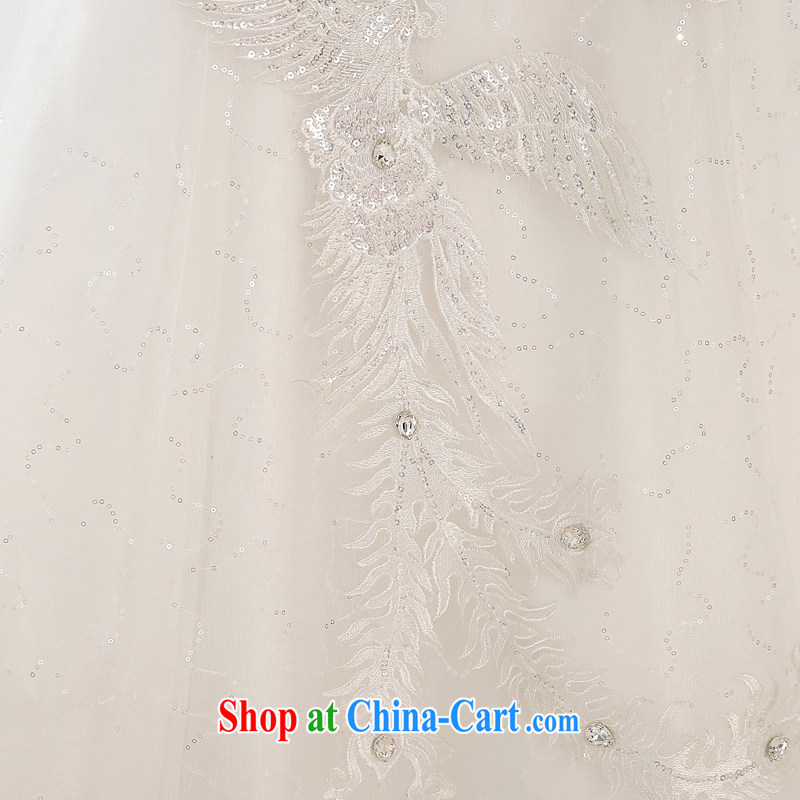 Time SYRIAN ARAB wedding dresses 2015 New A Field dress with Phoenix embroidery bridal married Mary Magdalene chest white long tie-up beauty in Japan, and the Republic of Korea wedding white M, time, and shopping on the Internet