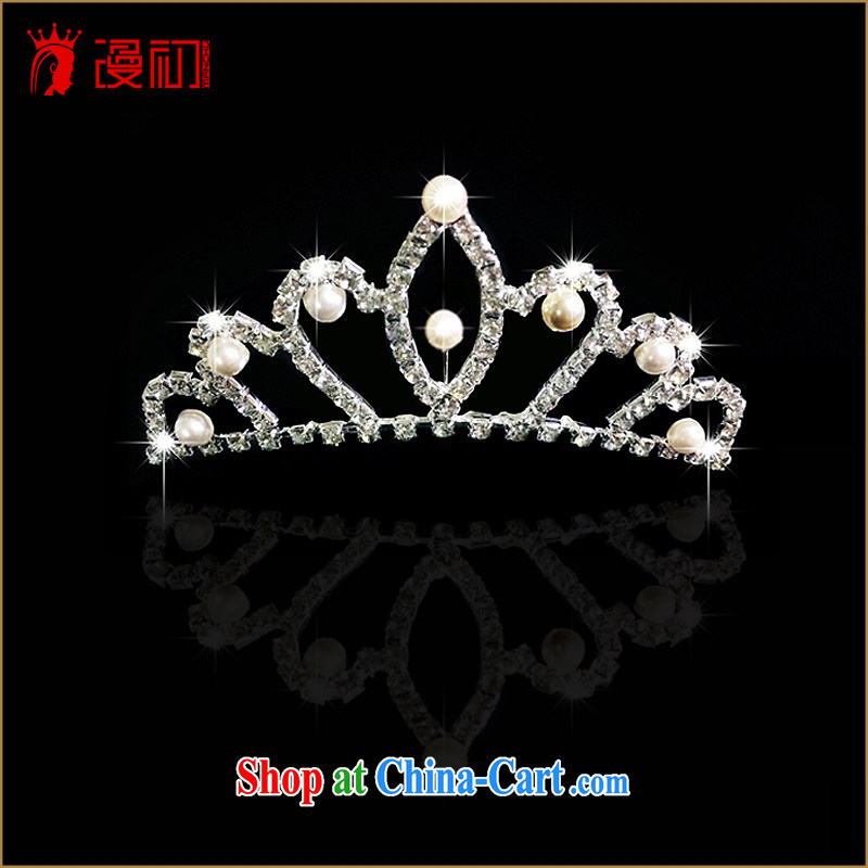 Early definition 2015 new bride's head-dress 5 Piece Set Korean-style wedding jewelry jewelry hair accessories Crown necklace ear fall wedding accessories white 5-piece set, diffuse, and shopping on the Internet
