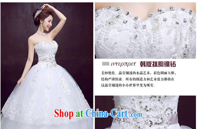 The married Yi wedding dresses new 2015 Korean-style bare chest beauty with shaggy dress sweet bride parquet drill yarn white XS pictures, price, brand platters! Elections are good character, the national distribution, so why buy now enjoy more preferential! Health
