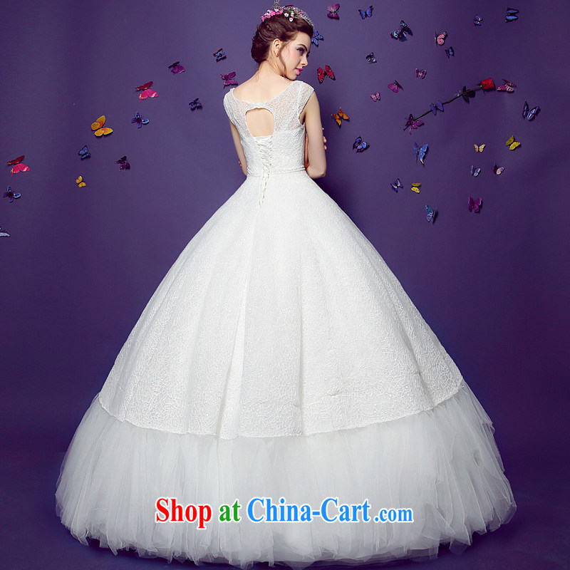 Honeymoon bride summer 2015 new dual-shoulder V for wedding dresses women in Europe and America beauty retro graphics thin with white XL, Honeymoon bridal, shopping on the Internet