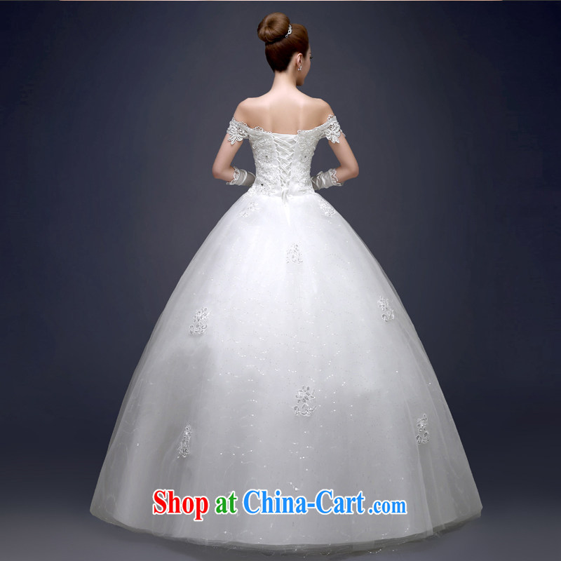 7 color 7 tone Korean version 2015 spring fashion bride married a field shoulder lace strap beauty with wedding dresses H 069 white tailored final, 7 color 7 tone, shopping on the Internet