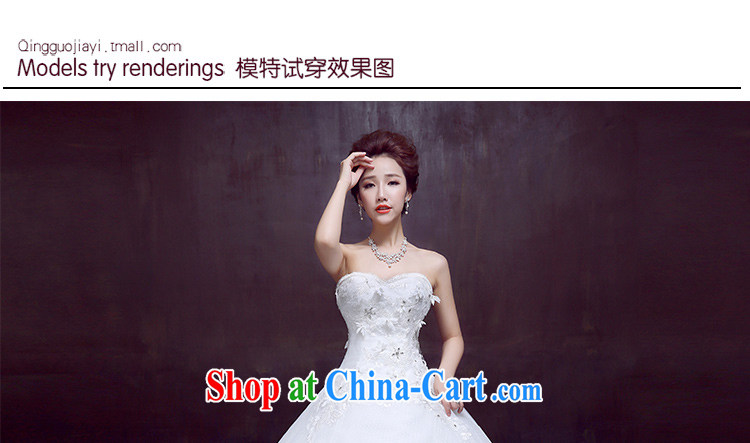 The married Yi wedding dresses new 2015 sexy bare chest sweet wedding Princess Bride With tie wedding white XXL pictures, price, brand platters! Elections are good character, the national distribution, so why buy now enjoy more preferential! Health