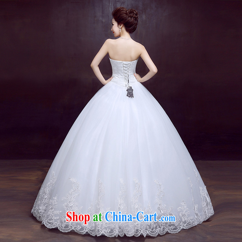 The married Yi wedding dresses new 2015 Korean sexy bare his chest to wedding sweet Princess bridal wedding white XXL, dumping the married Yi, shopping on the Internet