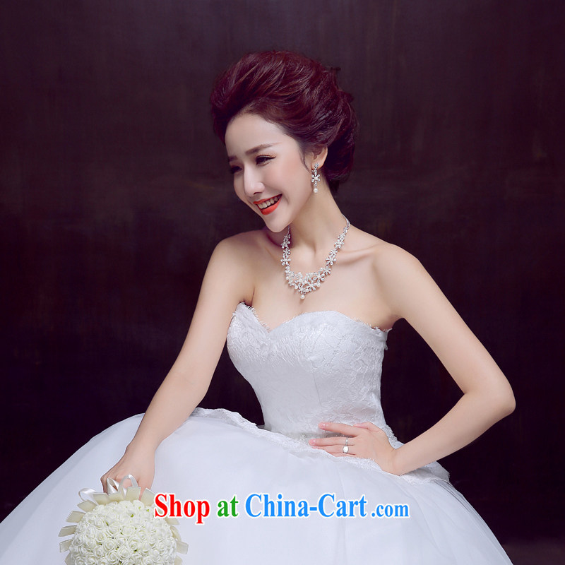 The married Yi wedding dresses new 2015 sexy lace wiped his chest, wedding Princess bride video thin wedding white XXL, dumping the married Yi, shopping on the Internet