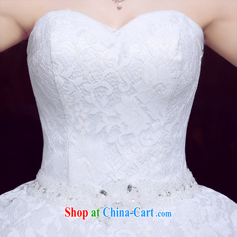 The married Yi wedding dresses new 2015 sexy lace wiped his chest, wedding Princess bride video thin wedding white XXL, dumping the married Yi, shopping on the Internet