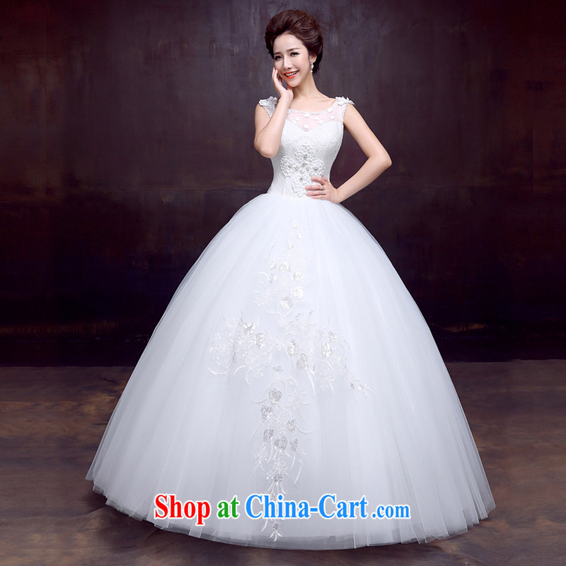 Dumping the married Yi wedding dresses new 2015 double-shoulder flowers graphics thin with sweet Princess bride wedding custom white XXL, dumping the woman, shopping on the Internet