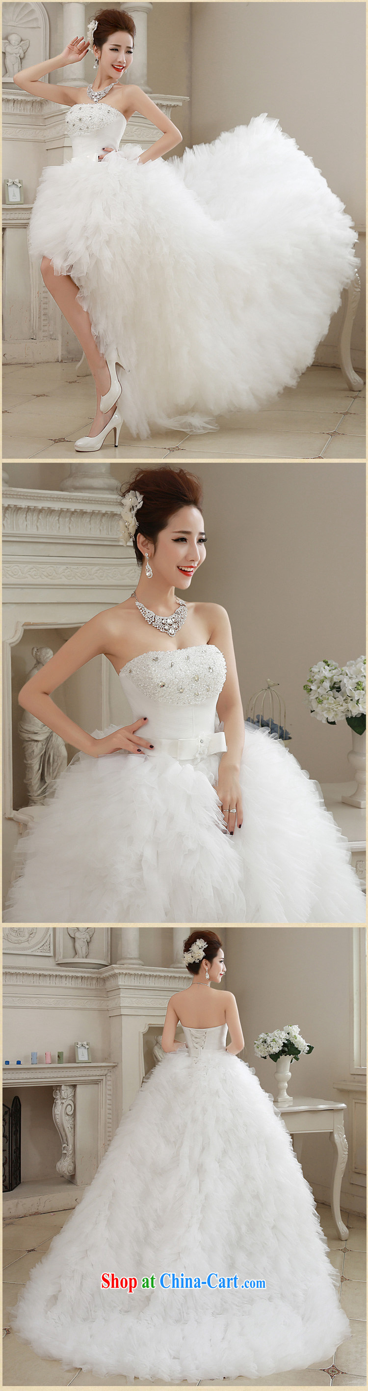 Honeymoon bride spring 2015 new wedding sexy bare chest after short-tail wedding band wedding white XL pictures, price, brand platters! Elections are good character, the national distribution, so why buy now enjoy more preferential! Health
