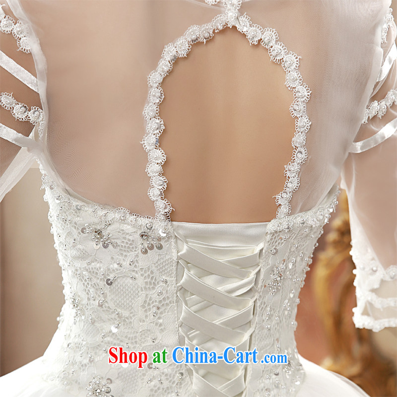 Honeymoon bridal 2015 spring wedding dresses romantic shoulders wedding Princess shaggy dress wedding white XL, Honeymoon bridal, shopping on the Internet