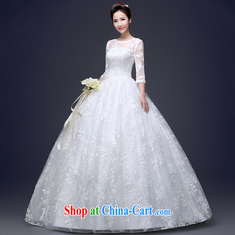 Love, Norman wedding dresses 2015 new Korean-style bride's shoulders with wedding a Field shoulder long-sleeved top, cultivating married female white customers to size the do not return, and a love so Pang, shopping on the Internet